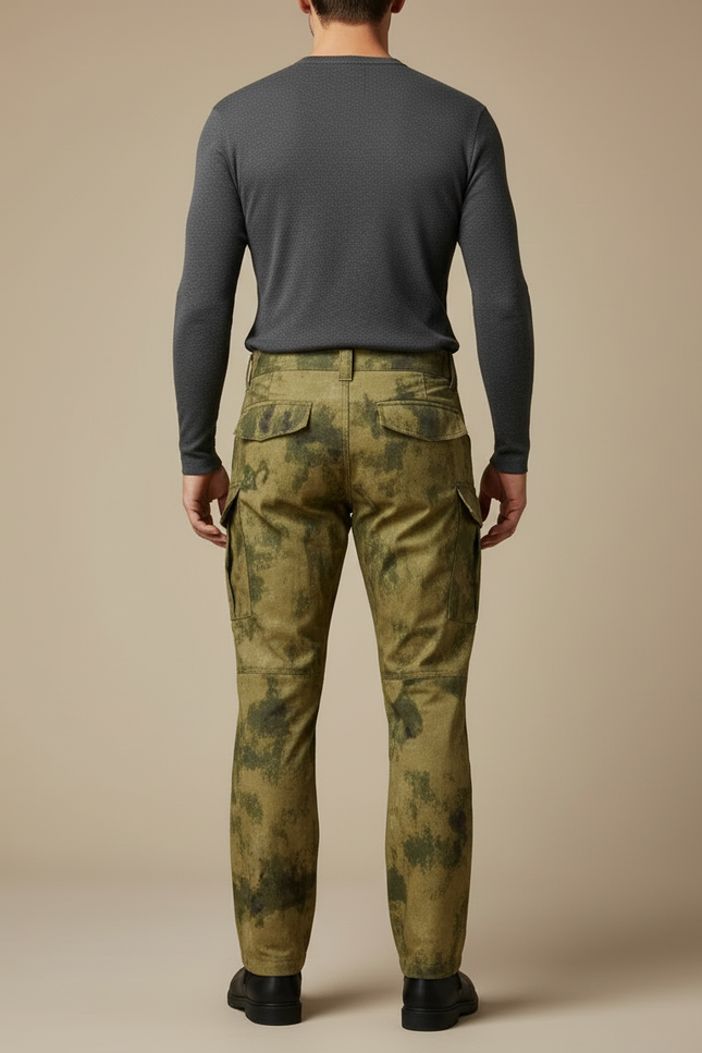 Pantalon Cargo Camo - Kaki Toile - vue 2