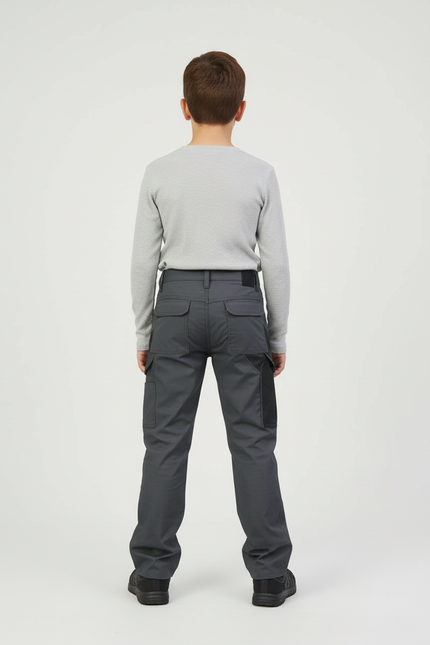 Pantalon Cargo Gris Fonctionnel Multipoches Enfant - Polyester - vue 2