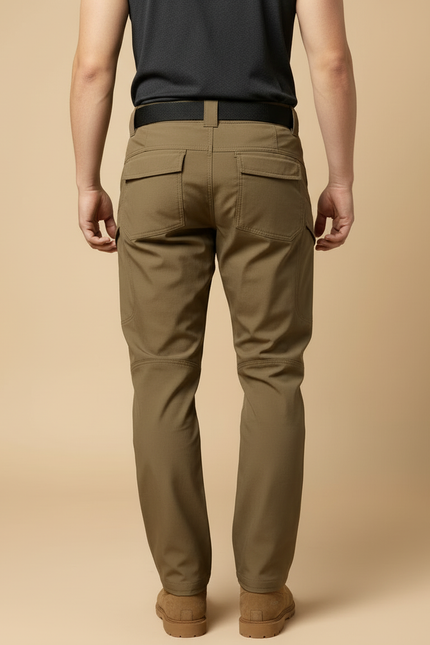 Pantalon Cargo Kaki Tactique Multipoches Homme - Polyester - vue 2