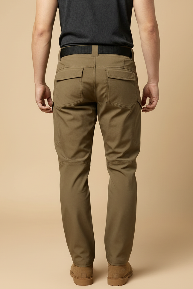 Pantalon Cargo Kaki Tactique Multipoches Homme - Polyester - vue 2