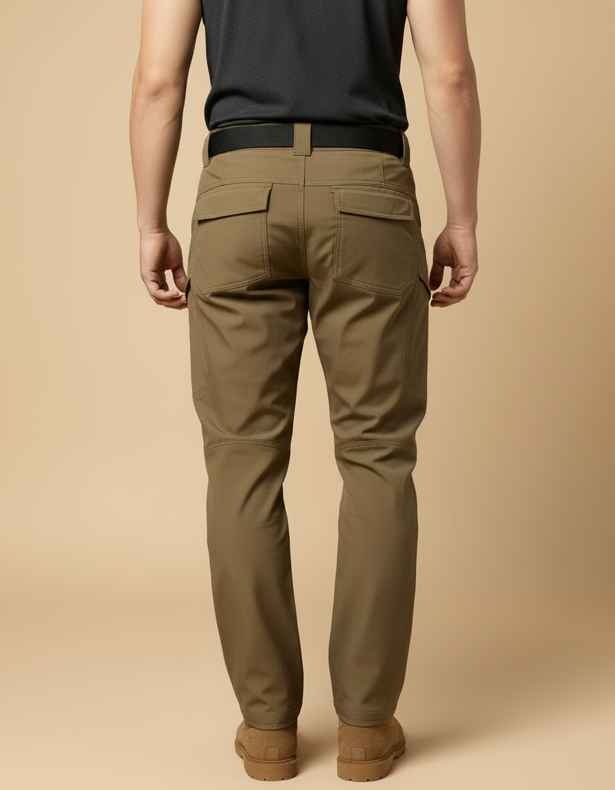 Pantalon Cargo Kaki Tactique Multipoches Homme - Polyester - vue 2