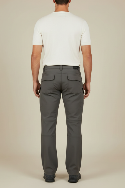 Pantalon Cargo Gris Homme Multipoches Décontracté - Polyester - vue 2