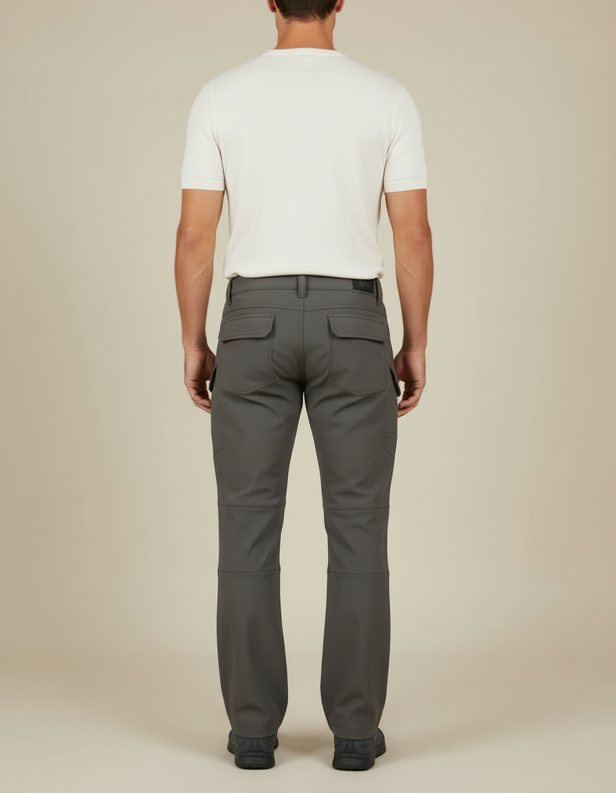 Pantalon Cargo Gris Homme Multipoches Décontracté - Polyester - vue 2