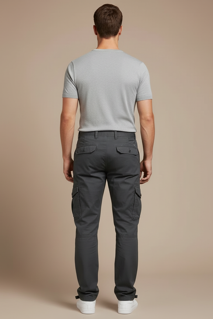 Pantalon Cargo Coton - Gris - vue 2