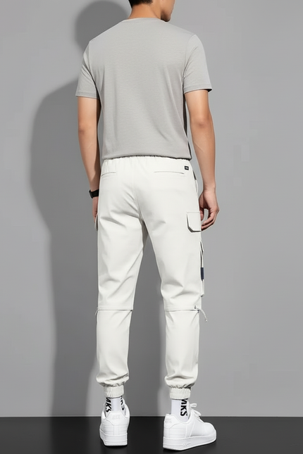 Pantalon Cargo Mode - Beige Gabardine - vue 2