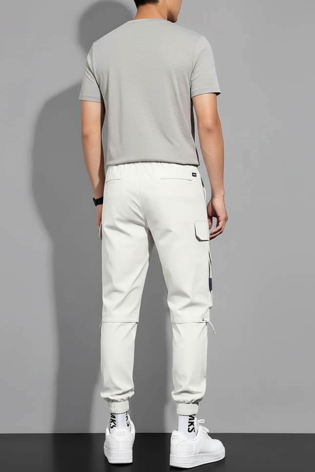 Pantalon Cargo Mode - Beige Gabardine - vue 2