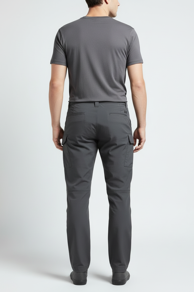Pantalon Cargo Gris Imperméable Tactique Homme - Polyester - vue 2