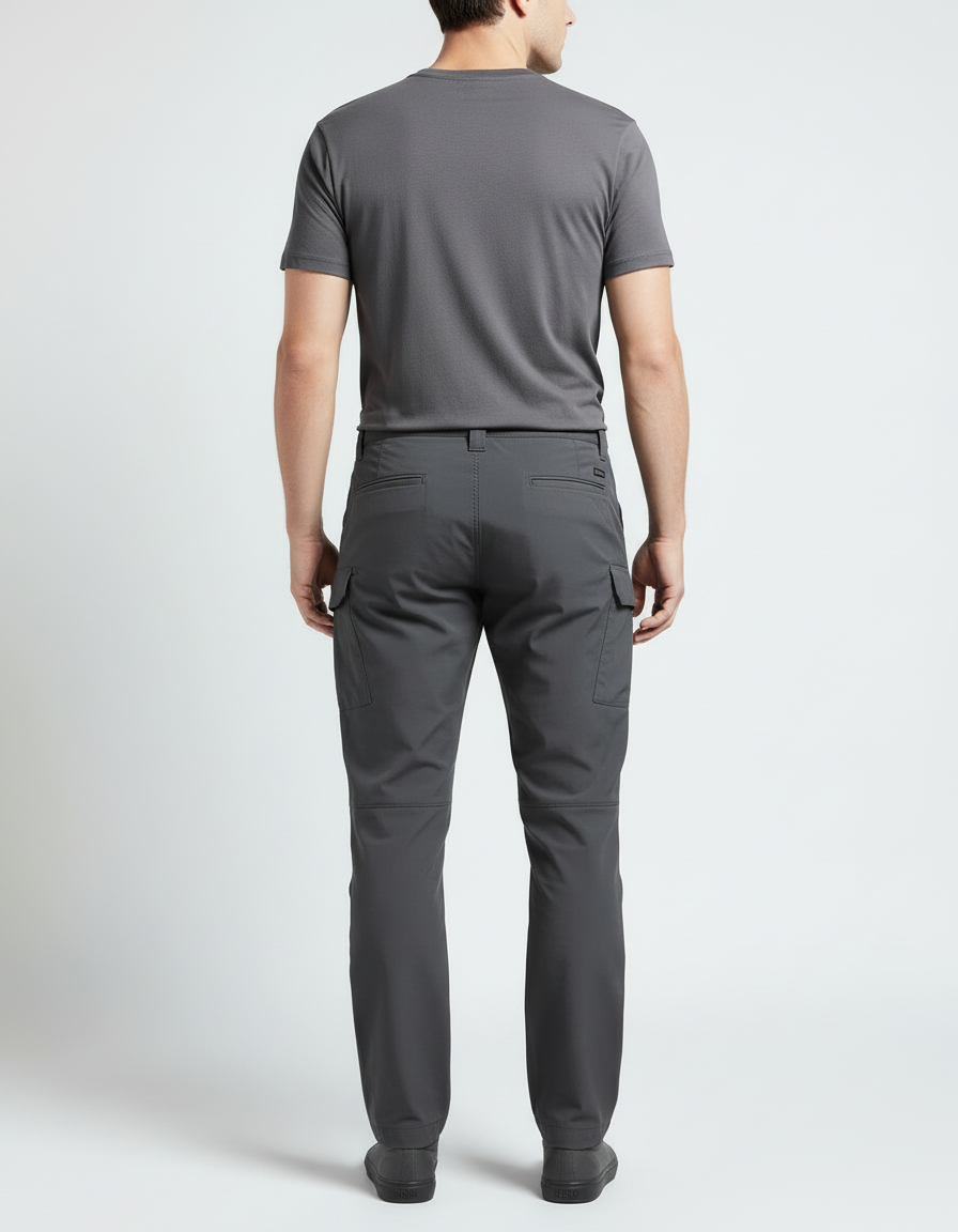 Pantalon Cargo Gris Imperméable Tactique Homme - Polyester - vue 2