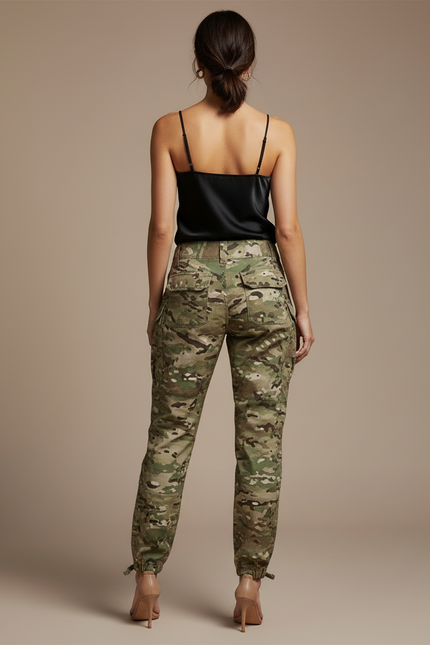 Pantalon Cargo Camouflage Militaire Gen3 Femme Ajusté - Multicolore Toile - vue 2