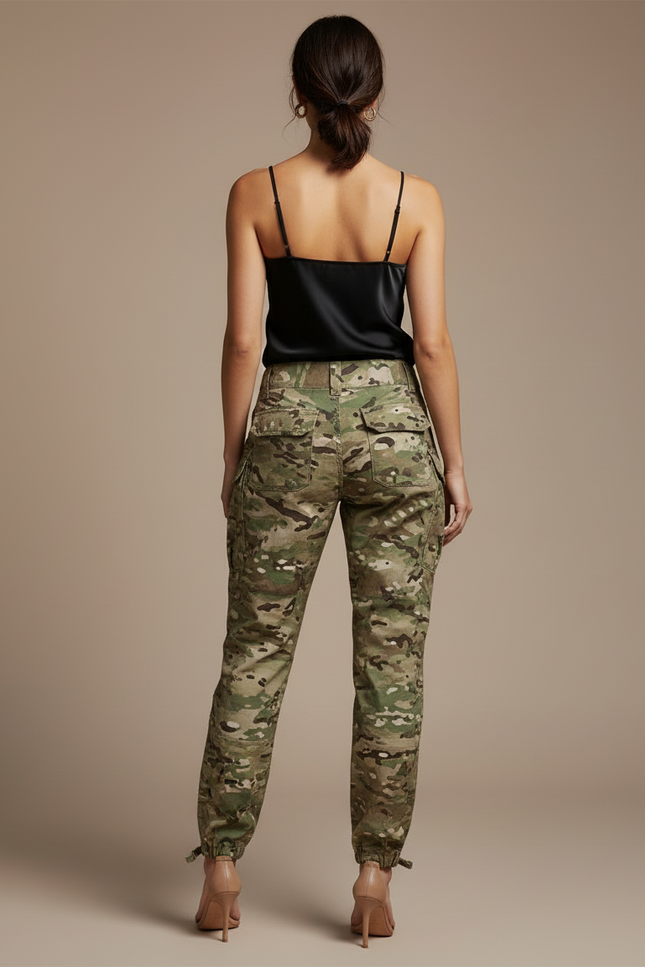 Pantalon Cargo Camouflage Militaire Gen3 Femme Ajusté - Multicolore Toile - vue 2