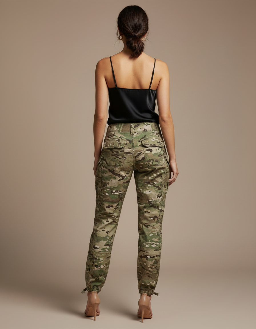 Pantalon Cargo Camouflage Militaire Gen3 Femme Ajusté - Multicolore Toile - vue 2