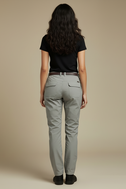 Pantalon Cargo Gris Convertible Léger Femme - Polyester - vue 2