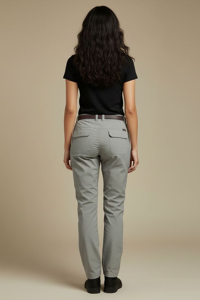 Pantalon Cargo Gris Convertible Léger Femme - Polyester - vue 2