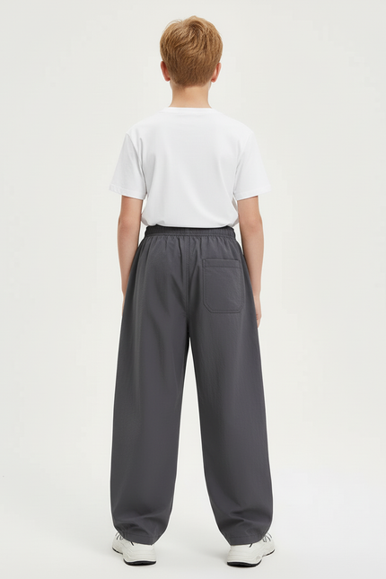 Pantalon Cargo Gris Ample Décontracté Enfant Sport Coton - Polyester - vue 2
