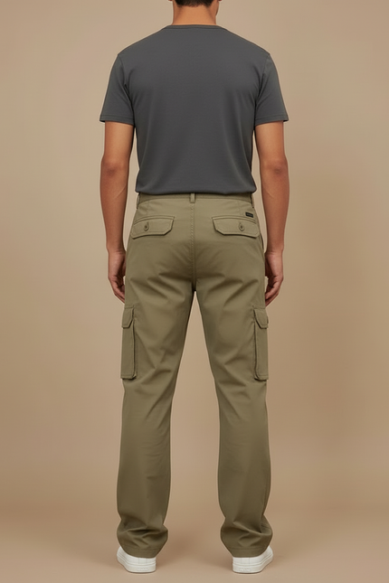 Pantalon Cargo Kaki Convertible Homme Randonnée Léger - Polyester - vue 2