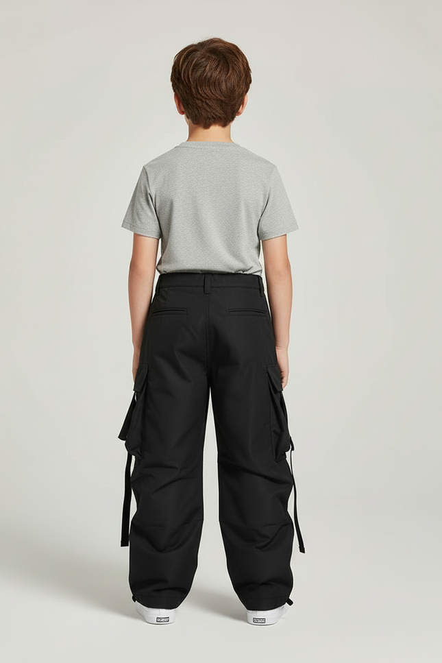 Pantalon Snowboard Cargo - Noir Polyester - vue 2