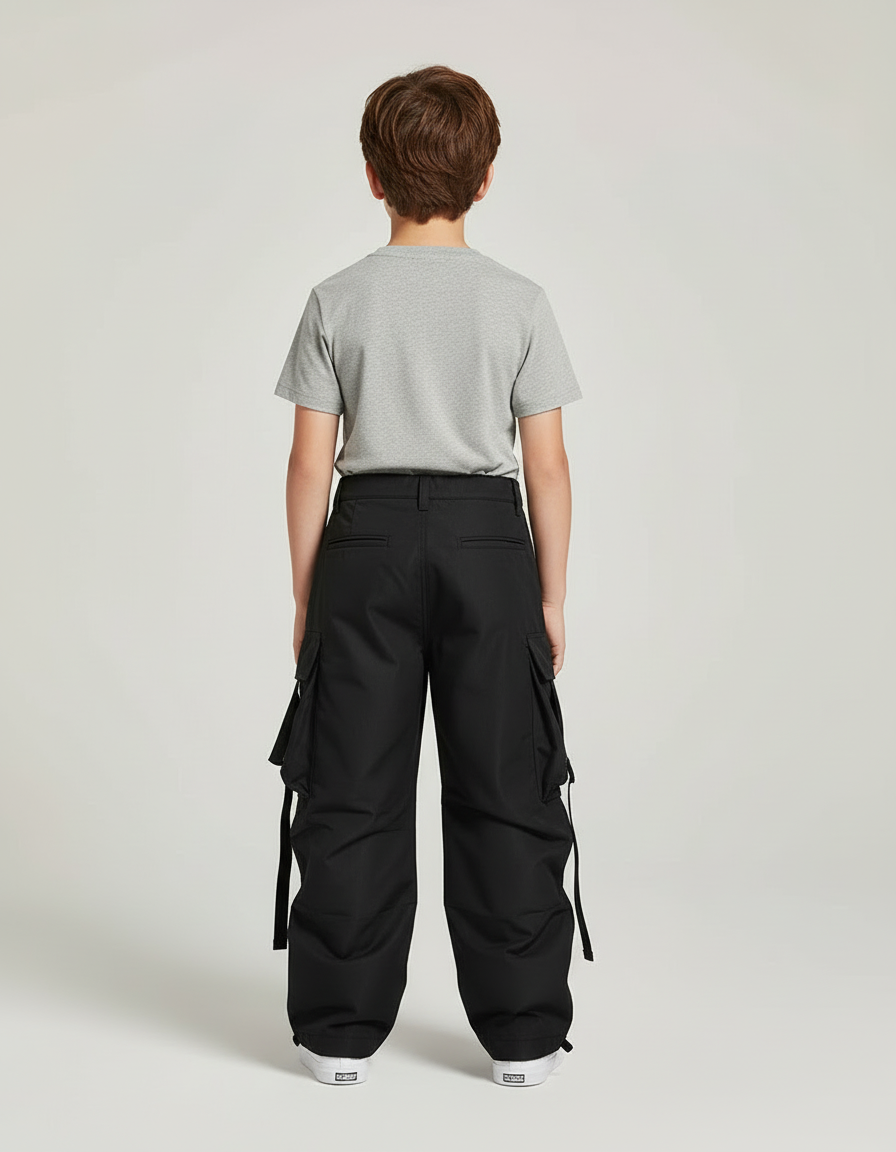 Pantalon Snowboard Cargo - Noir Polyester - vue 2
