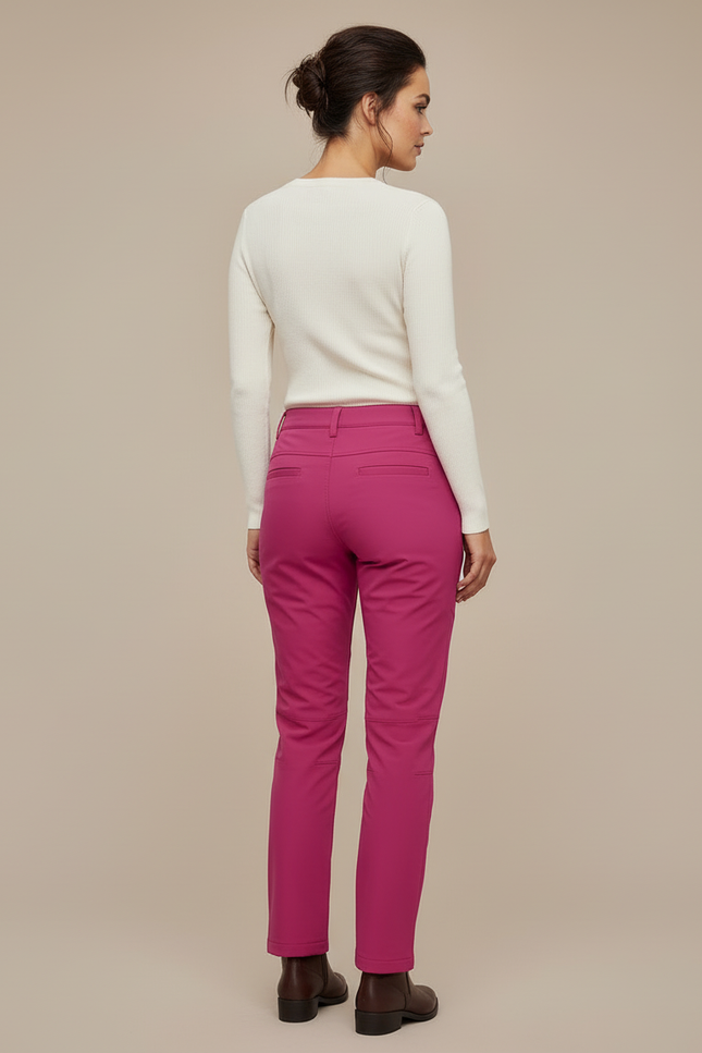 Pantalon Cargo Fuchsia Softshell Doublé Femme - Rose Polyester - vue 2