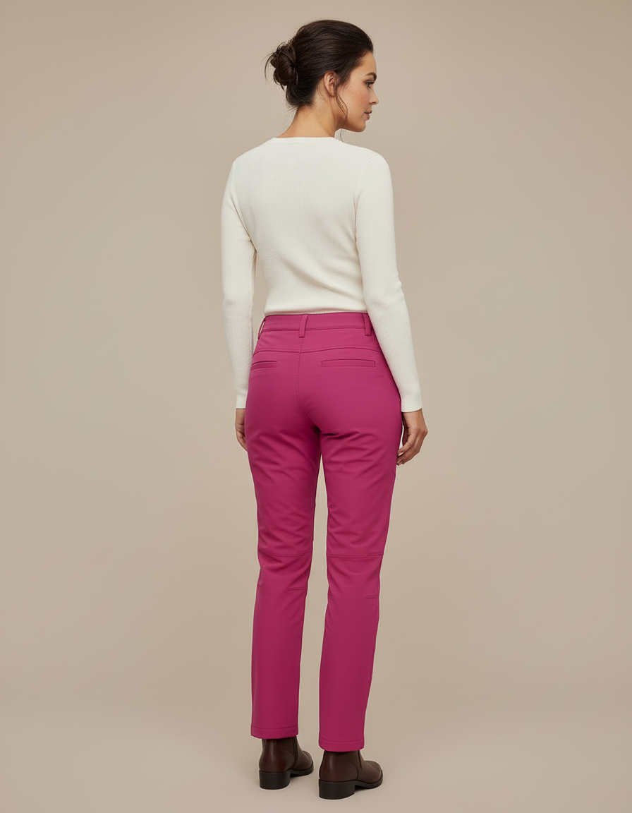 Pantalon Cargo Fuchsia Softshell Doublé Femme - Rose Polyester - vue 2