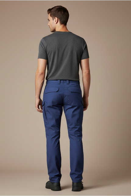 Pantalon Impermeable Cargo - Bleu Polyester - vue 2