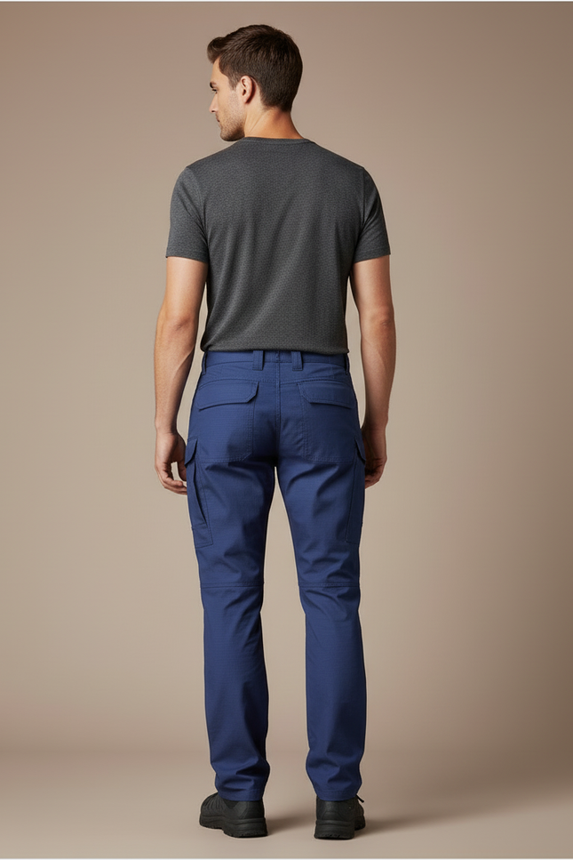 Pantalon Impermeable Cargo - Bleu Polyester - vue 2