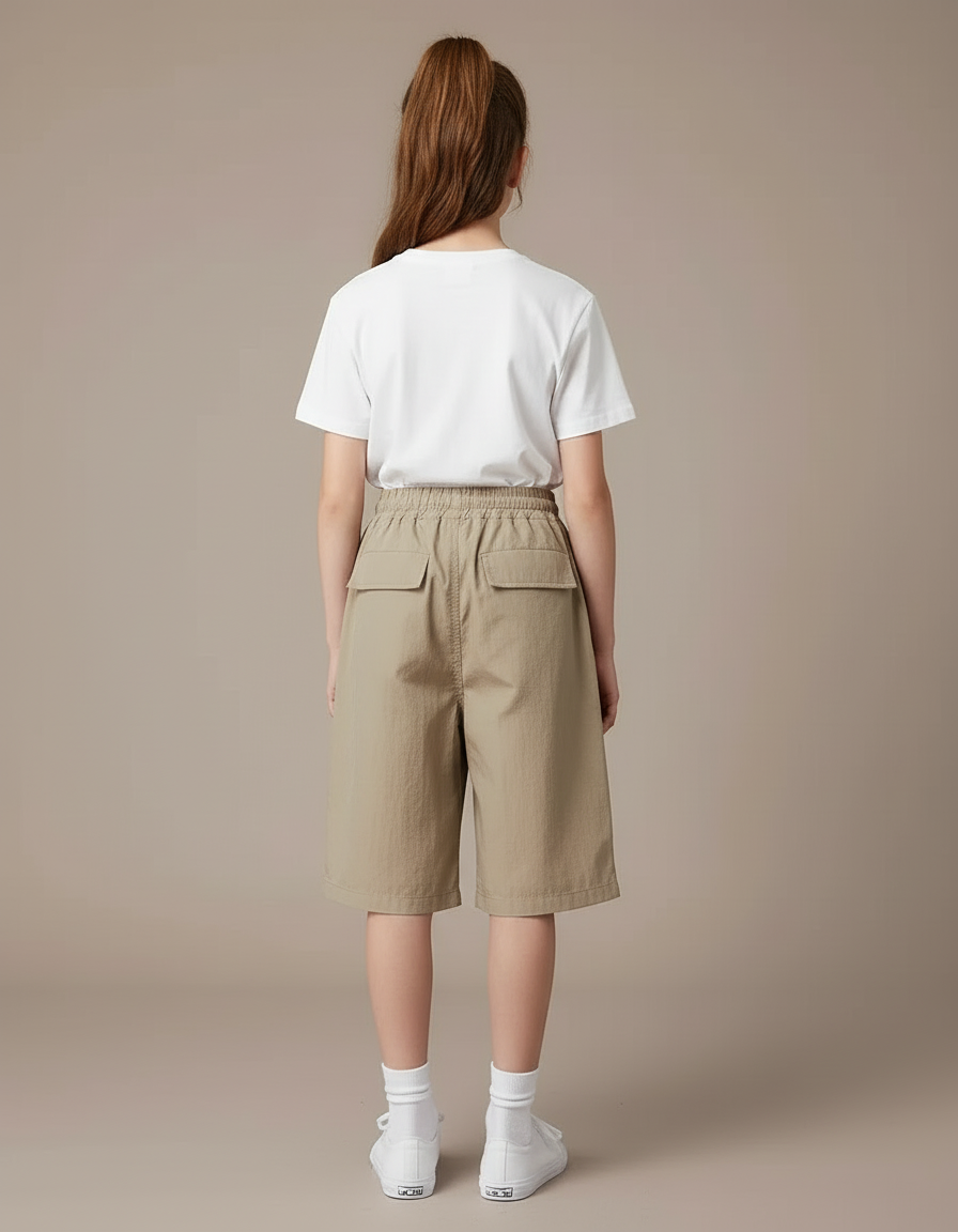 Pantalon Cargo Beige Coton Multipoches Décontracté Enfant - vue 2