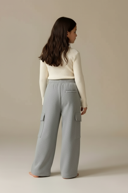 Pantalon Cargo Polaire - Gris Molleton - vue 2