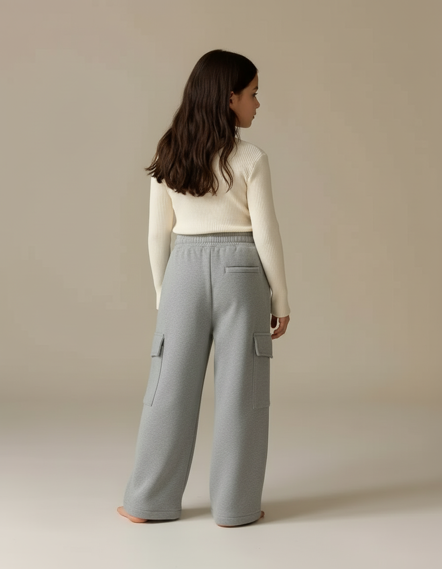 Pantalon Cargo Polaire - Gris Molleton - vue 2