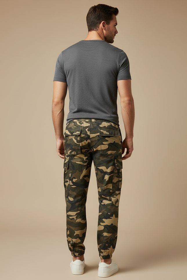 Pantalon Cargo Camouflage Homme Décontracté Jogger Multipoches - Multicolore Polyester - vue 2