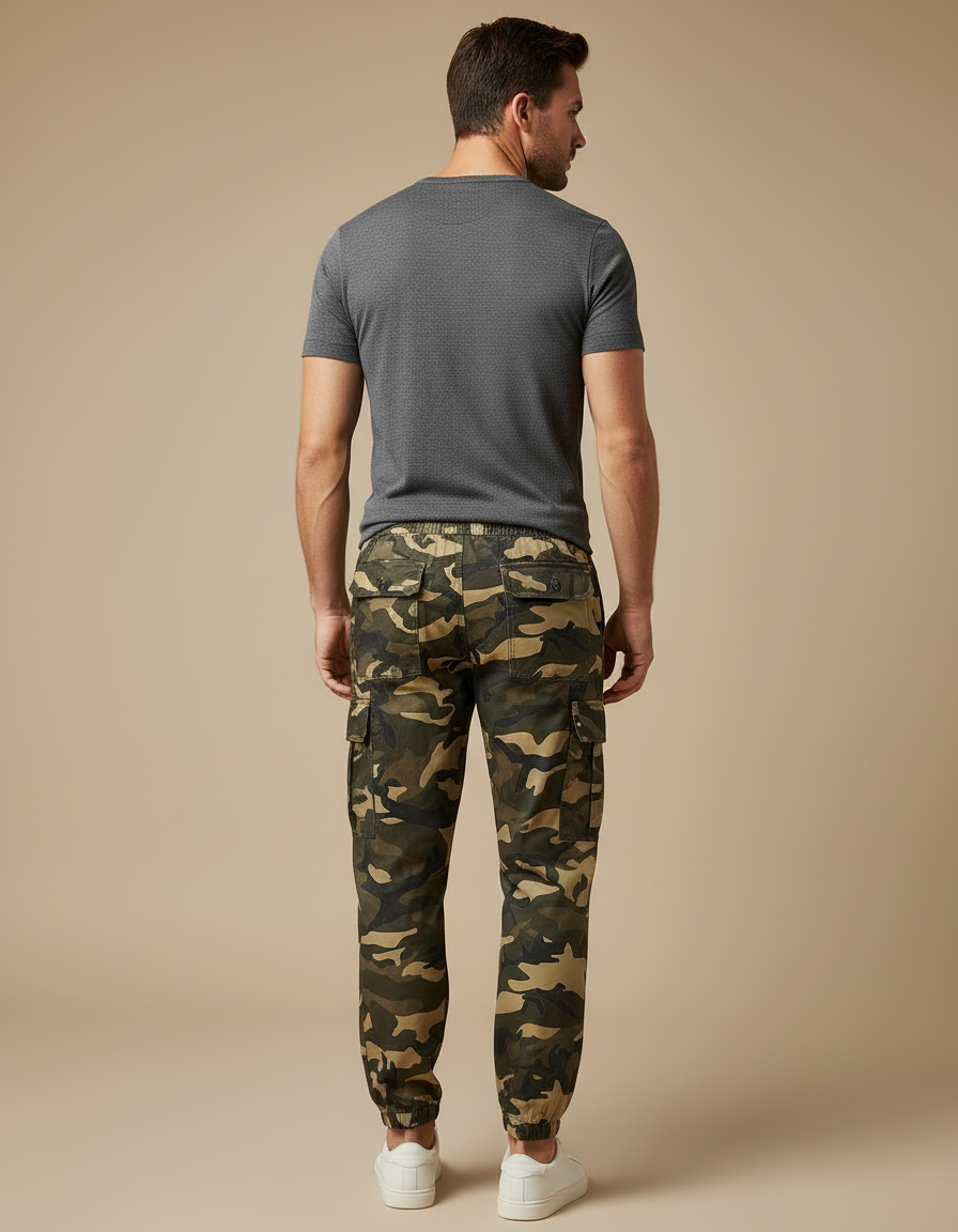 Pantalon Cargo Camouflage Homme Décontracté Jogger Multipoches - Multicolore Polyester - vue 2