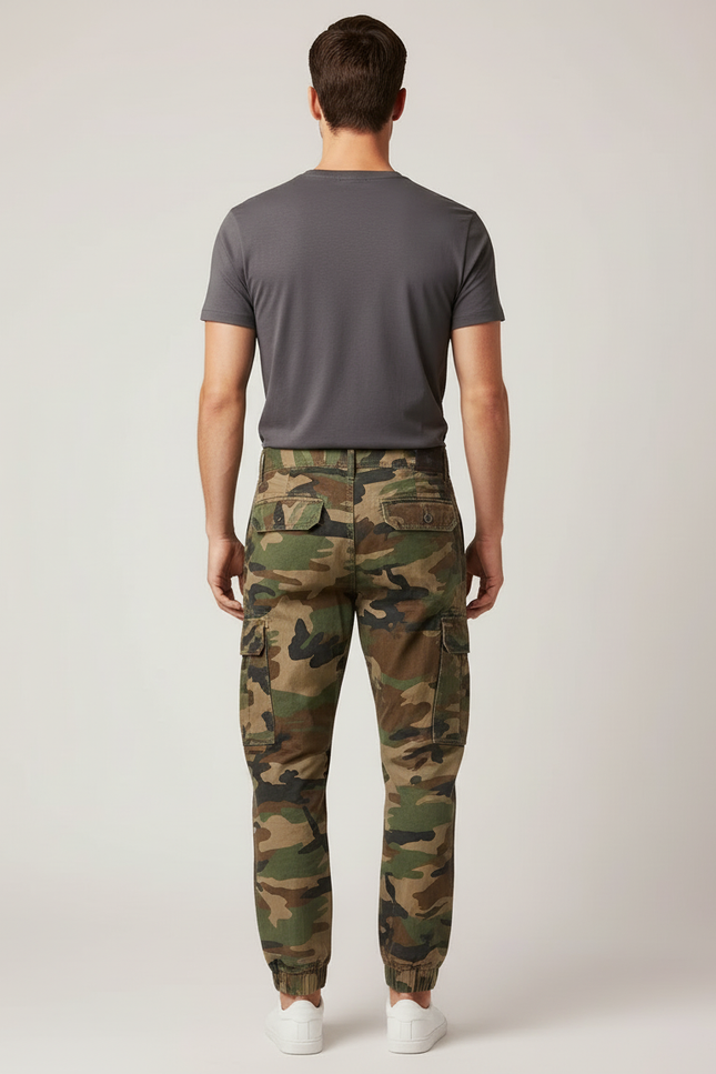 Pantalon Cargo Camouflage Militaire Coton Multipoches Décontracté - Multicolore - vue 2