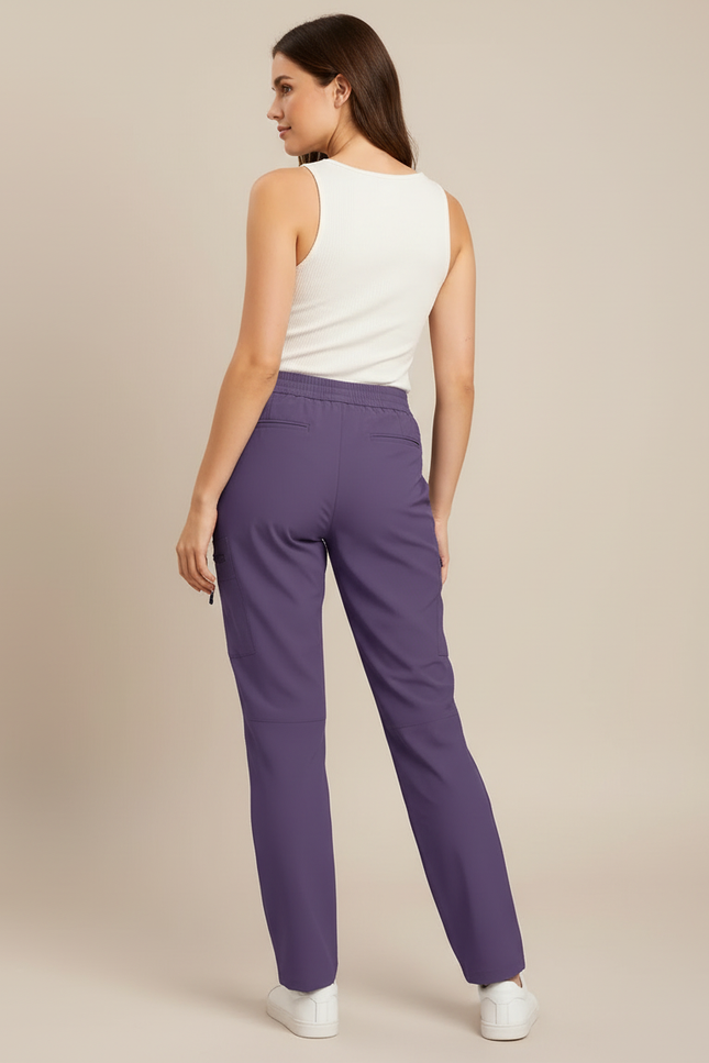 Pantalon Cargo Violet Léger Multi-Poches Femme - Polyester - vue 2