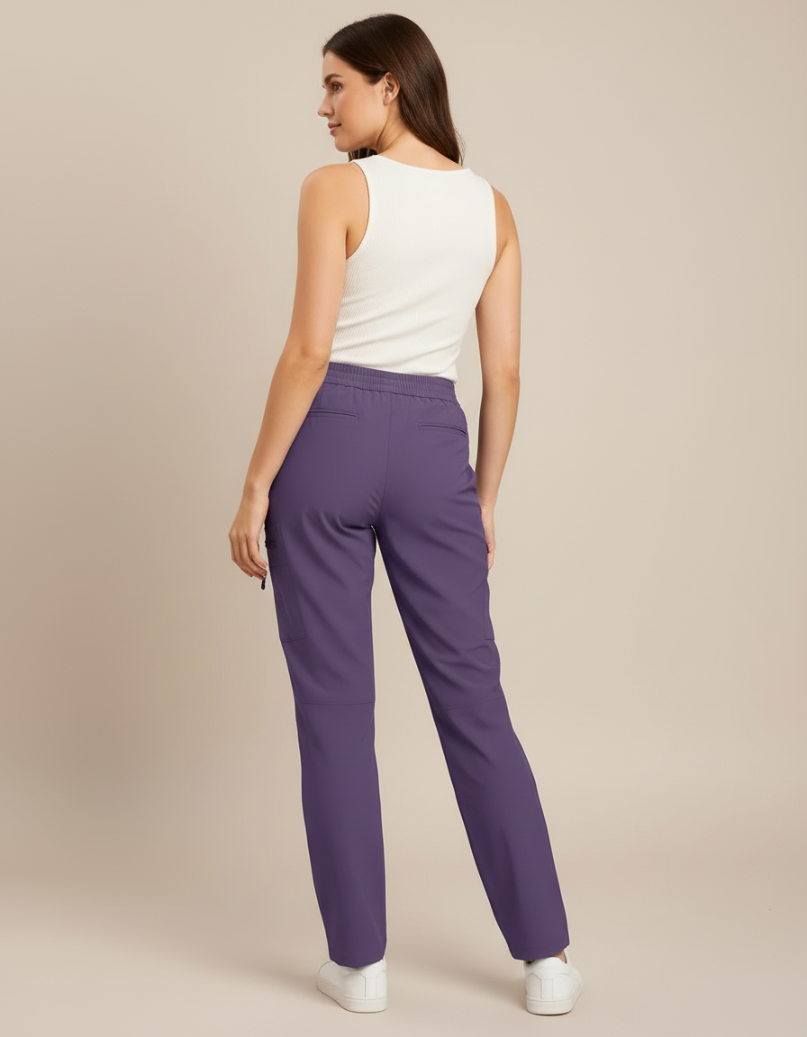 Pantalon Cargo Violet Léger Multi-Poches Femme - Polyester - vue 2