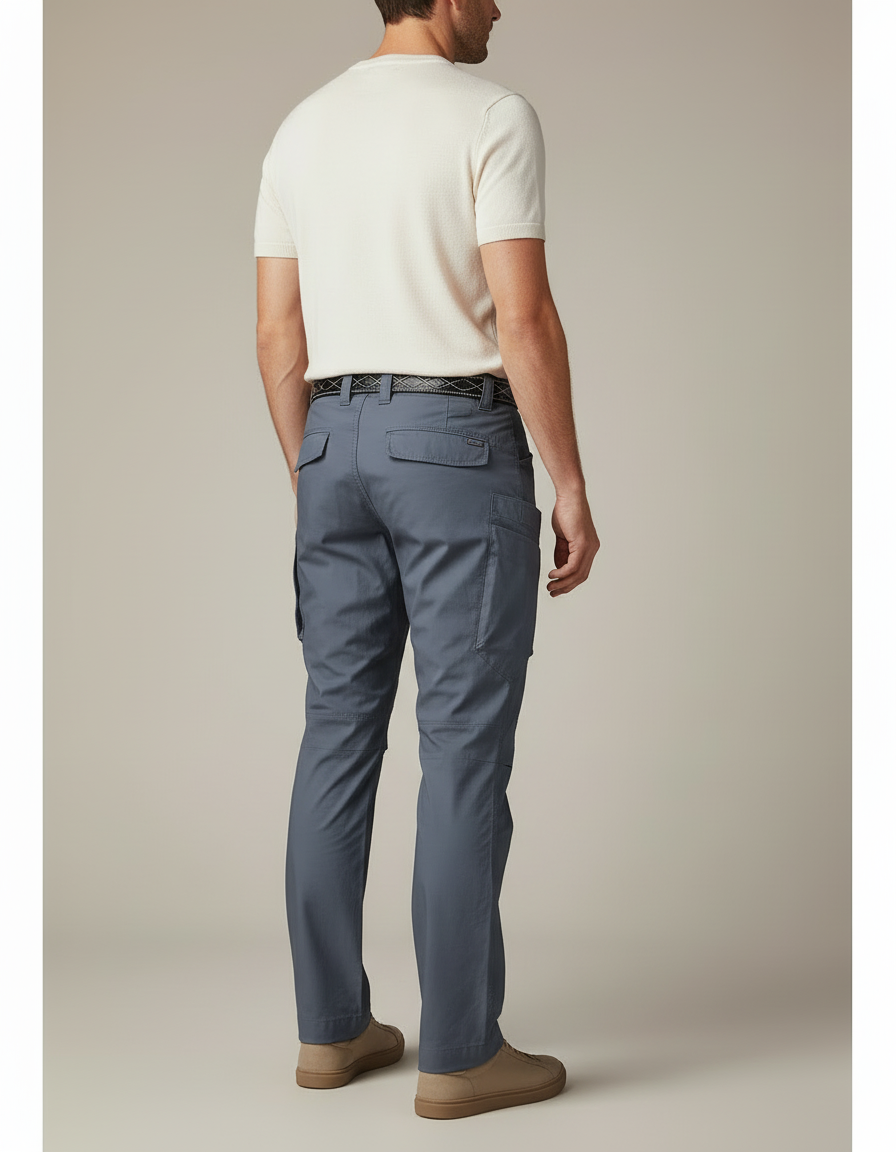 Pantalon Cargo Ripstop - Bleu Polyester - vue 2