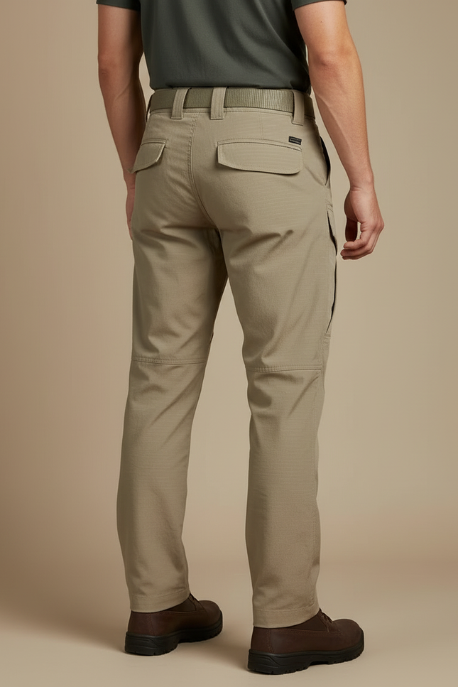 Pantalon Cargo Tactique Beige Multi-Poches Décontracté Homme - Polyester - vue 2
