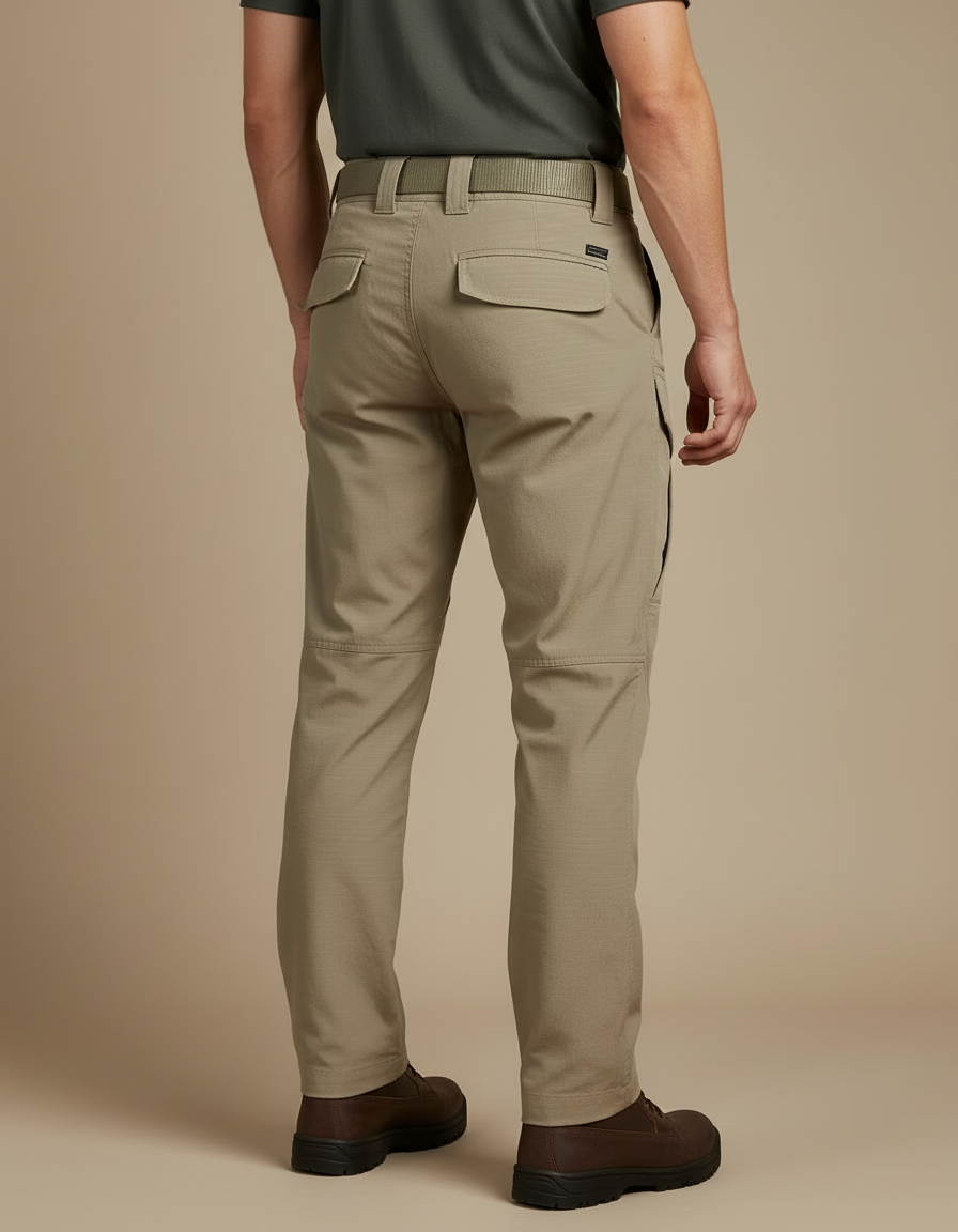 Pantalon Cargo Tactique Beige Multi-Poches Décontracté Homme - Polyester - vue 2