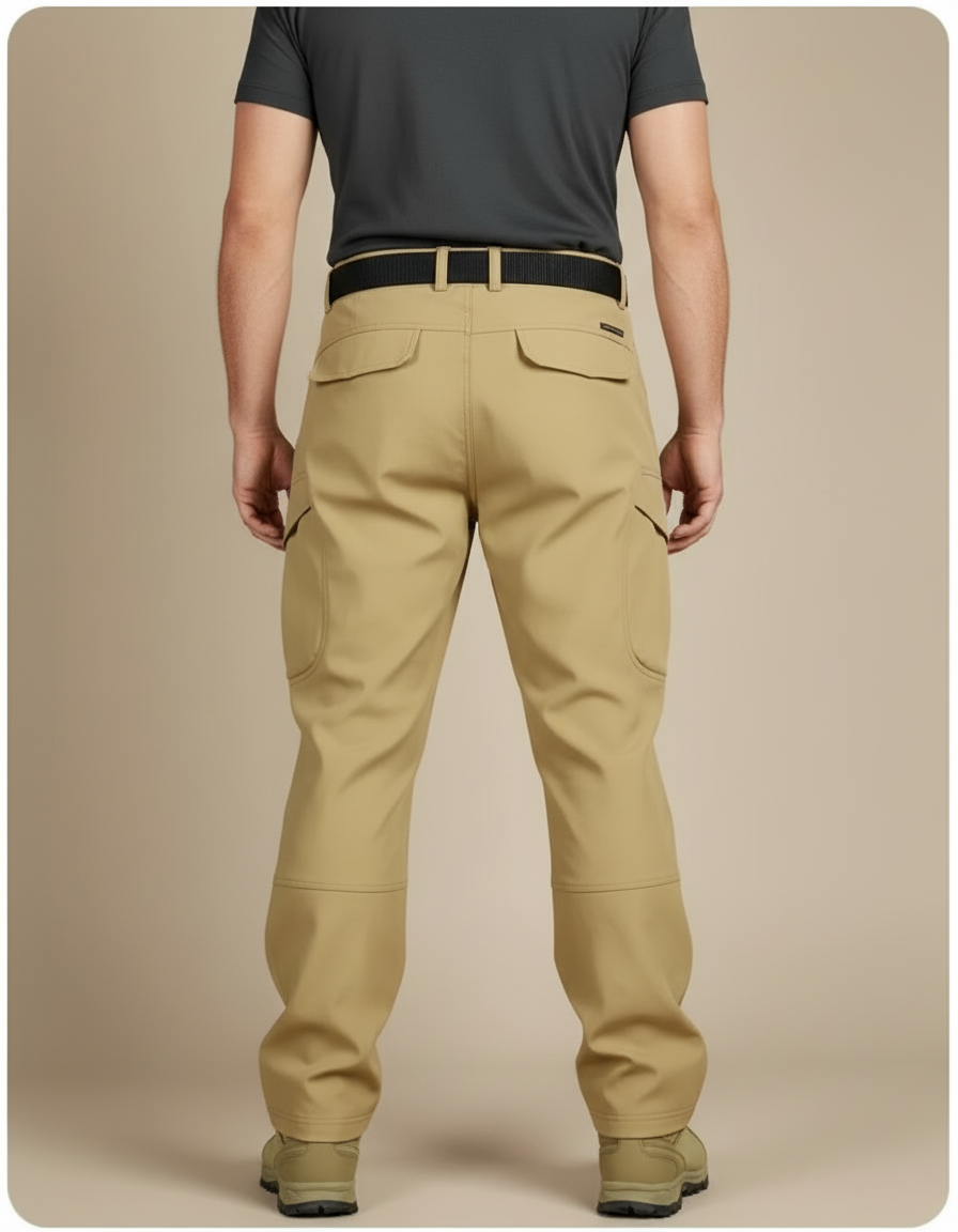 Pantalon Cargo Kaki Extensible Randonnée Homme Tactique - Polyester - vue 2