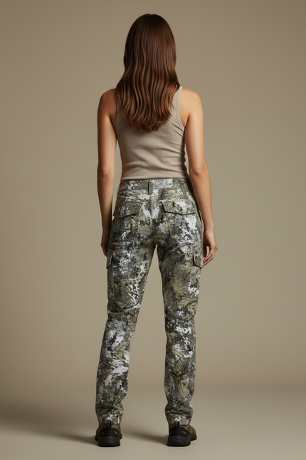 Pantalon Cargo Camouflage Femme Décontracté Outdoor Extensible - Imprimé Toile - vue 2