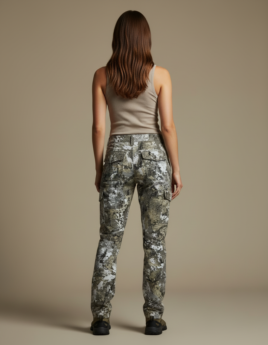 Pantalon Cargo Camouflage Femme Décontracté Outdoor Extensible - Imprimé Toile - vue 2