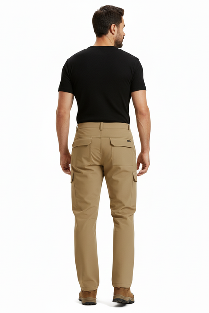 Pantalon Cargo Kaki Homme Extensible Multi-Poches - Polyester - vue 2