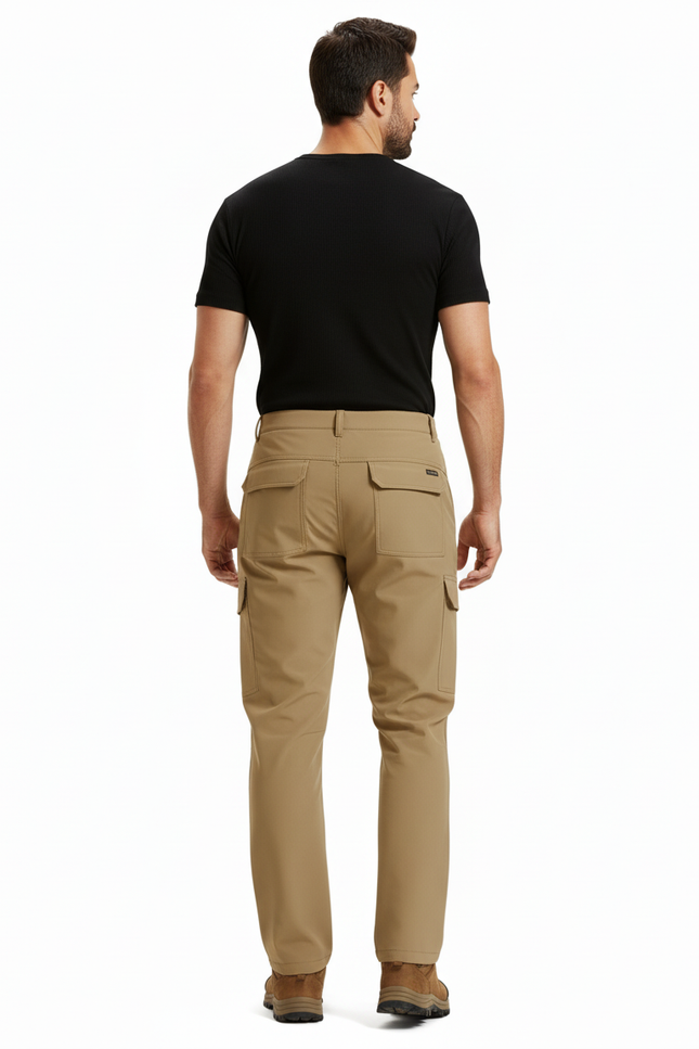 Pantalon Cargo Kaki Homme Extensible Multi-Poches - Polyester - vue 2