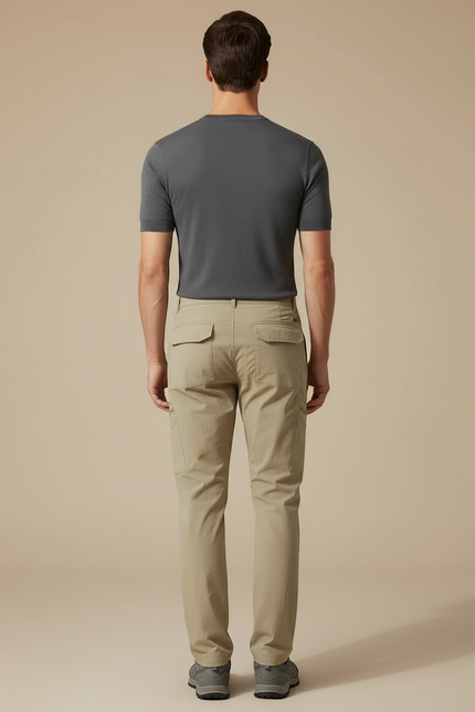 Pantalon Cargo Beige Homme Extensible Léger Randonnée - Polyester - vue 2