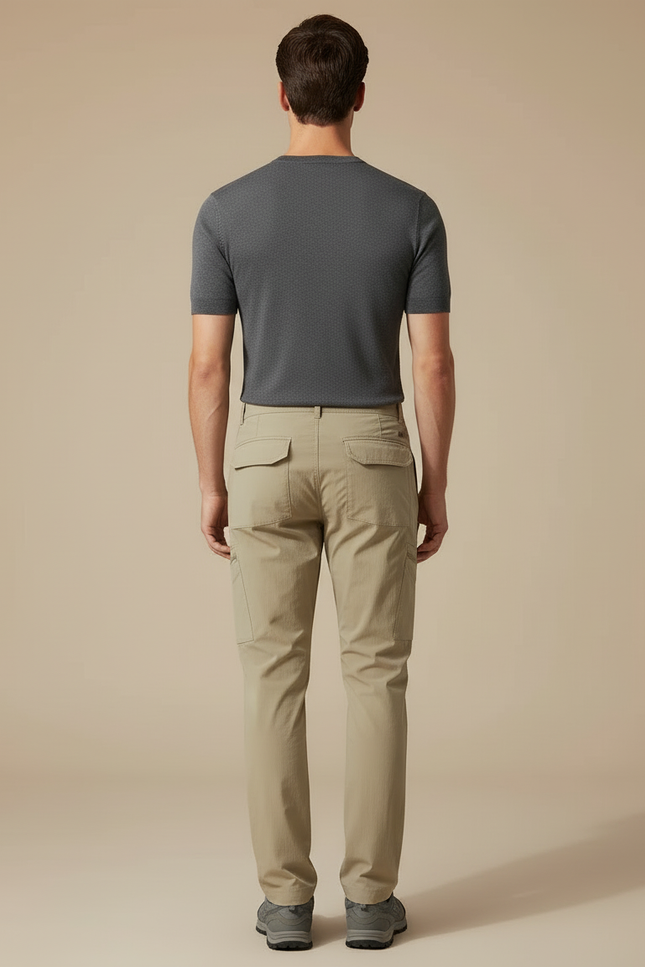 Pantalon Cargo Beige Homme Extensible Léger Randonnée - Polyester - vue 2