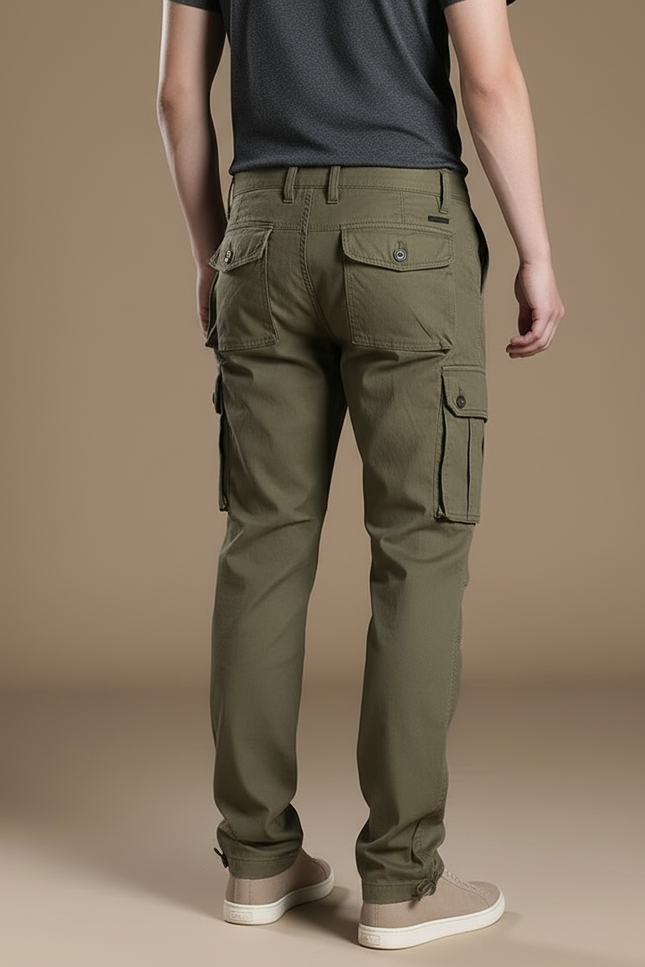 Pantalon Cargo Kaki - Toile - vue 2