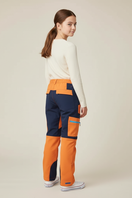 Pantalon Cargo Orange Marine Enfant Imperméable Hiver - Polyester - vue 2