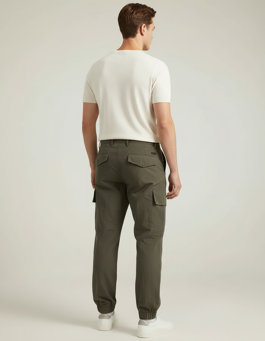 Pantalon Cargo Kaki Homme Léger Décontracté Jogger - Polyester - vue 2