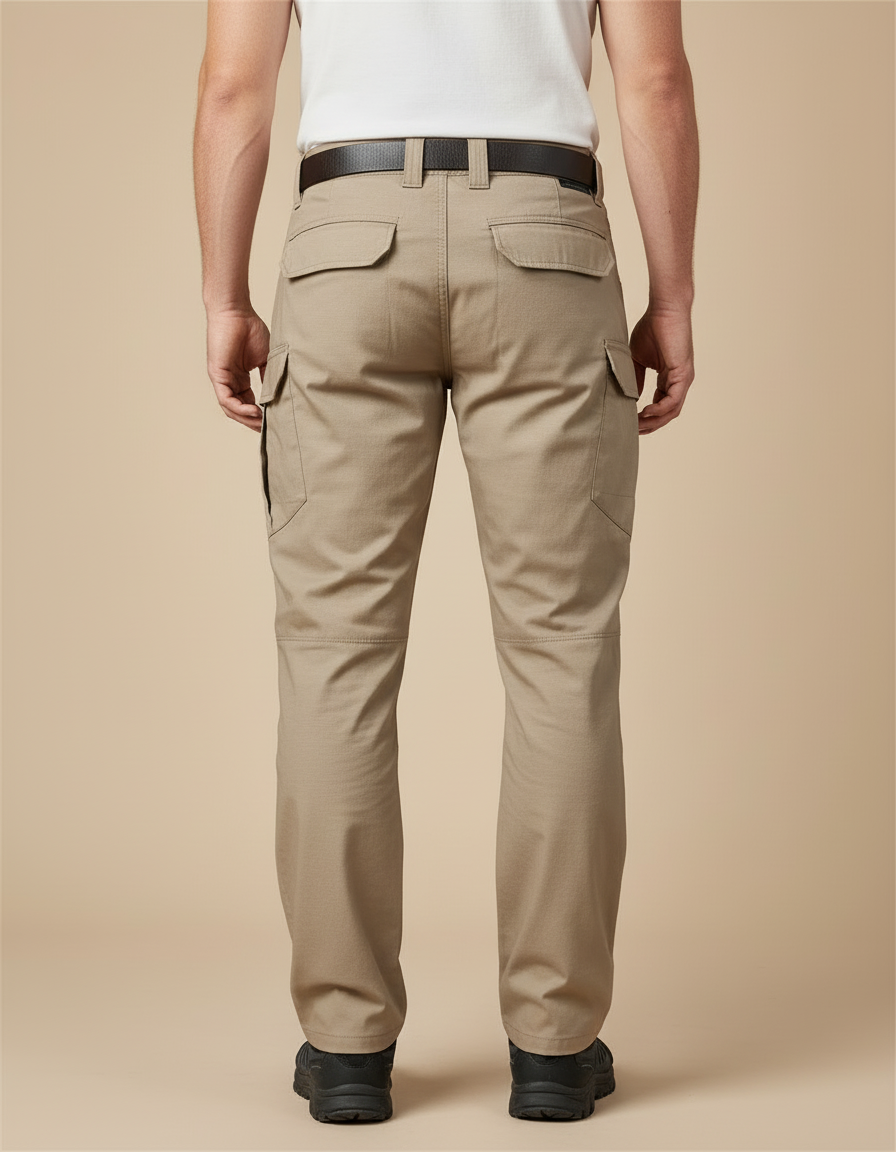 Pantalon Cargo Beige Tactique Multi-Poches Résistant - Toile - vue 2