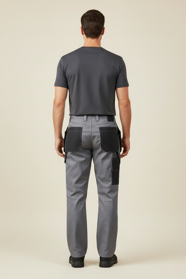 Pantalon Cargo Gris Multipoches Résistant Tactique Homme - Polyester - vue 2