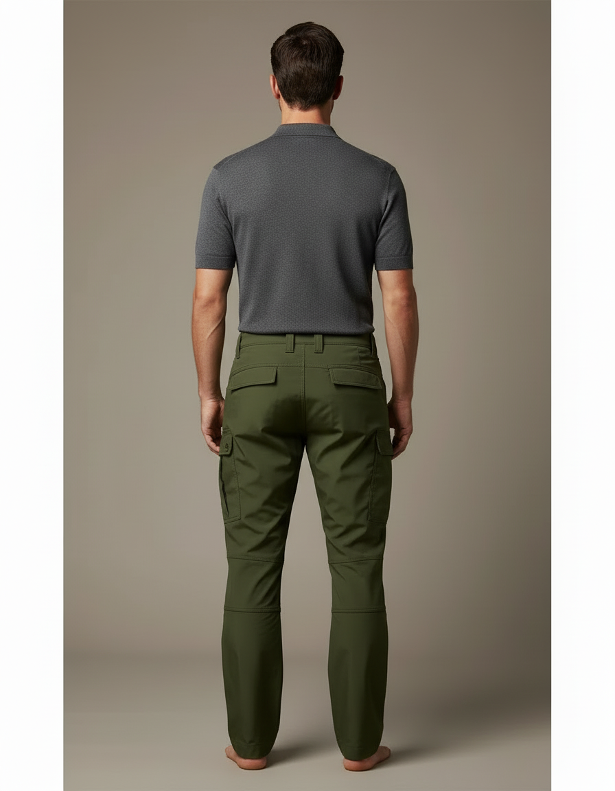 Pantalon Cargo Softshell - Kaki Polyester - vue 2