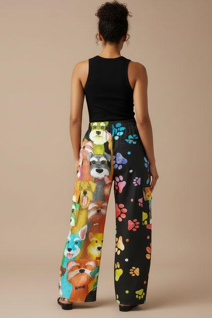 Pantalon Cargo Imprimé - Multicolore Polyester - vue 2